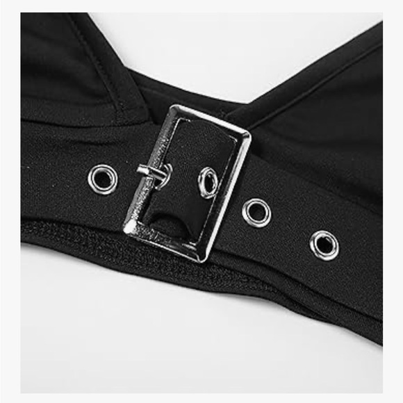 Black Obsession Two-Piece Set – Bold Buckle Design - Picture 10 of 15